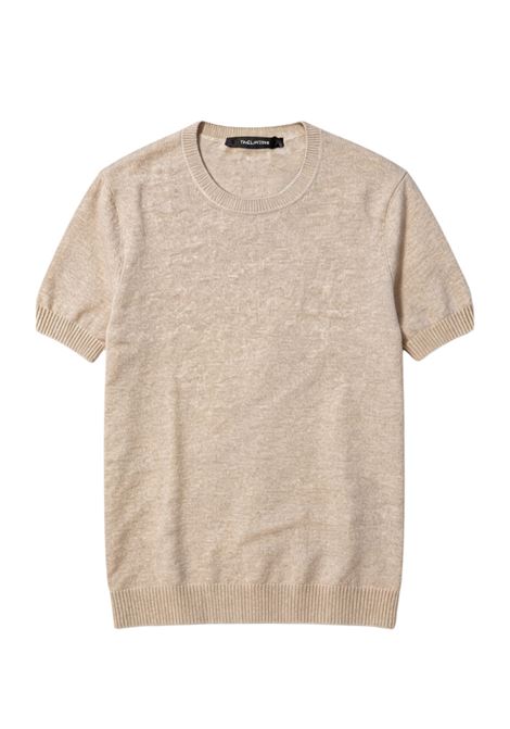 T-shirt in maglia Tagliatore beige chiaro in lino e cotone TAGLIATORE | T-shirt | JOSH GSE26-02110